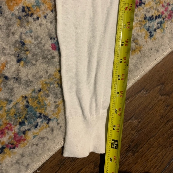 Loft | NWT Striped Crossover Back Mixed Media Sweater - Picture 9 of 9